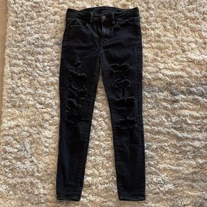 American Eagle Black Ripped Jeans